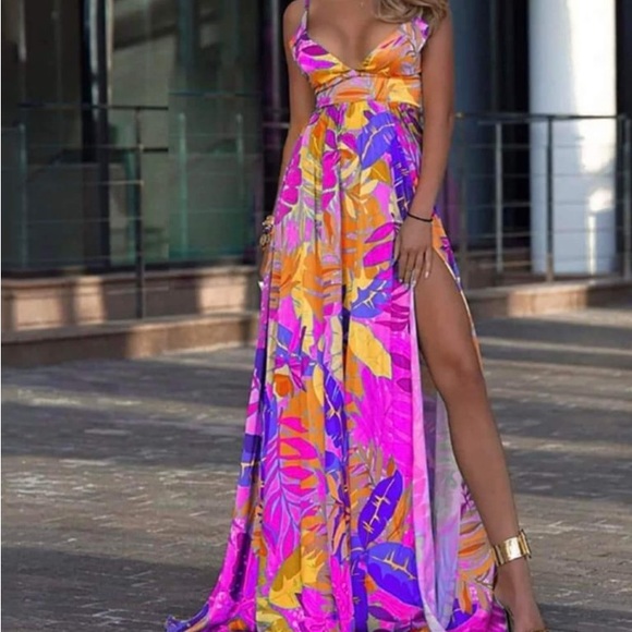 Dresses | Floral Sexy Sun Dress New Individually Packaged | Poshmark